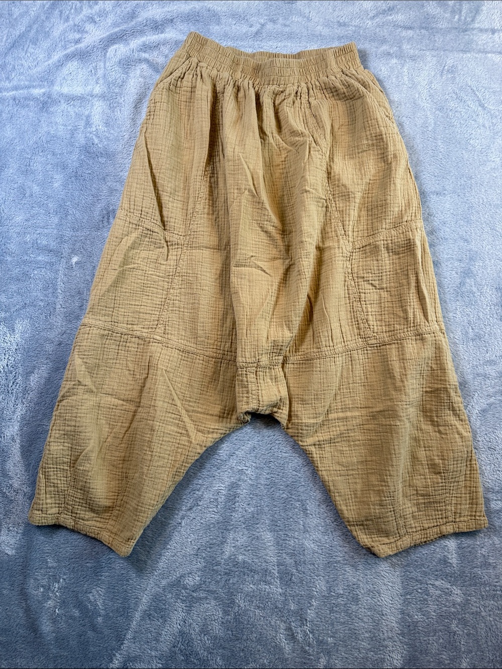 Atelier Delphine Relaxed Ankle-Length Harem Pants in khaki